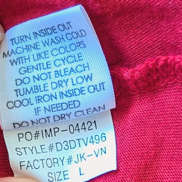 FANG Red Short Sleeve Metallic Tunic with Tie Neck Short Puff Sleeves BOHO Vamp - Picture 10 of 10